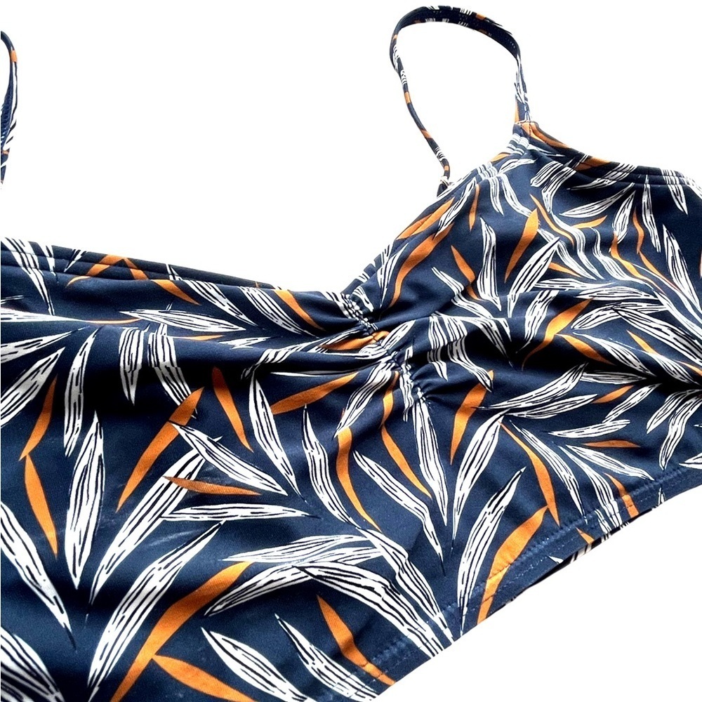 LOFT blue/burnt orange swim top - Picture 3 of 4